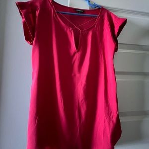 Express red chiffon top. Small